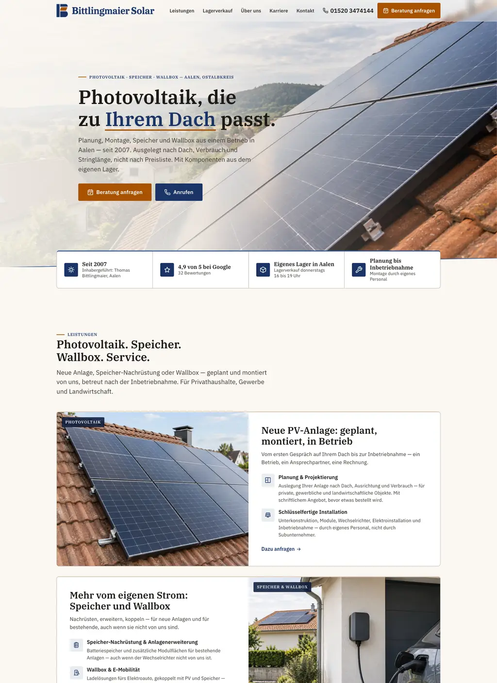 Entwurf von RIZ Studio für Bittlingmaier Solar